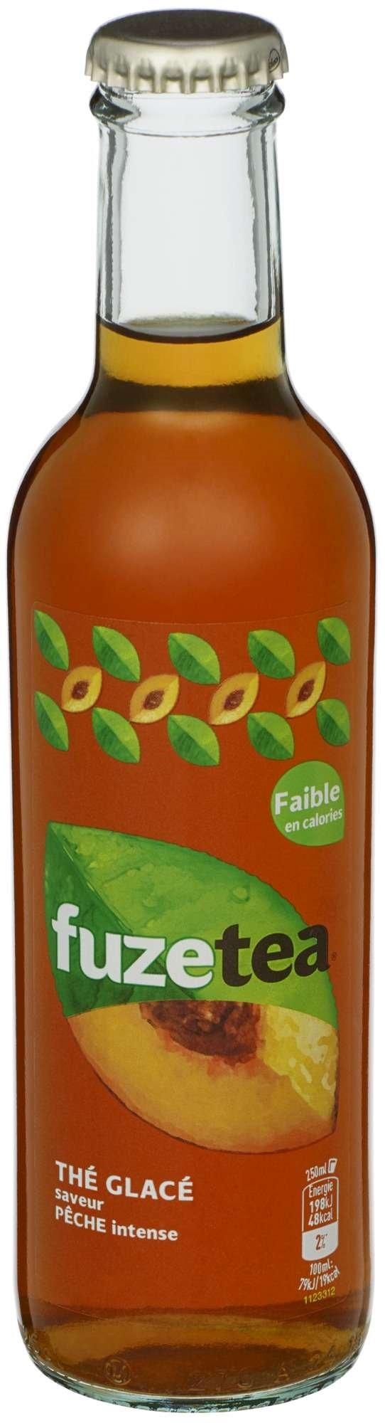 Fuze black tea peach glassflaske  12x0,25l