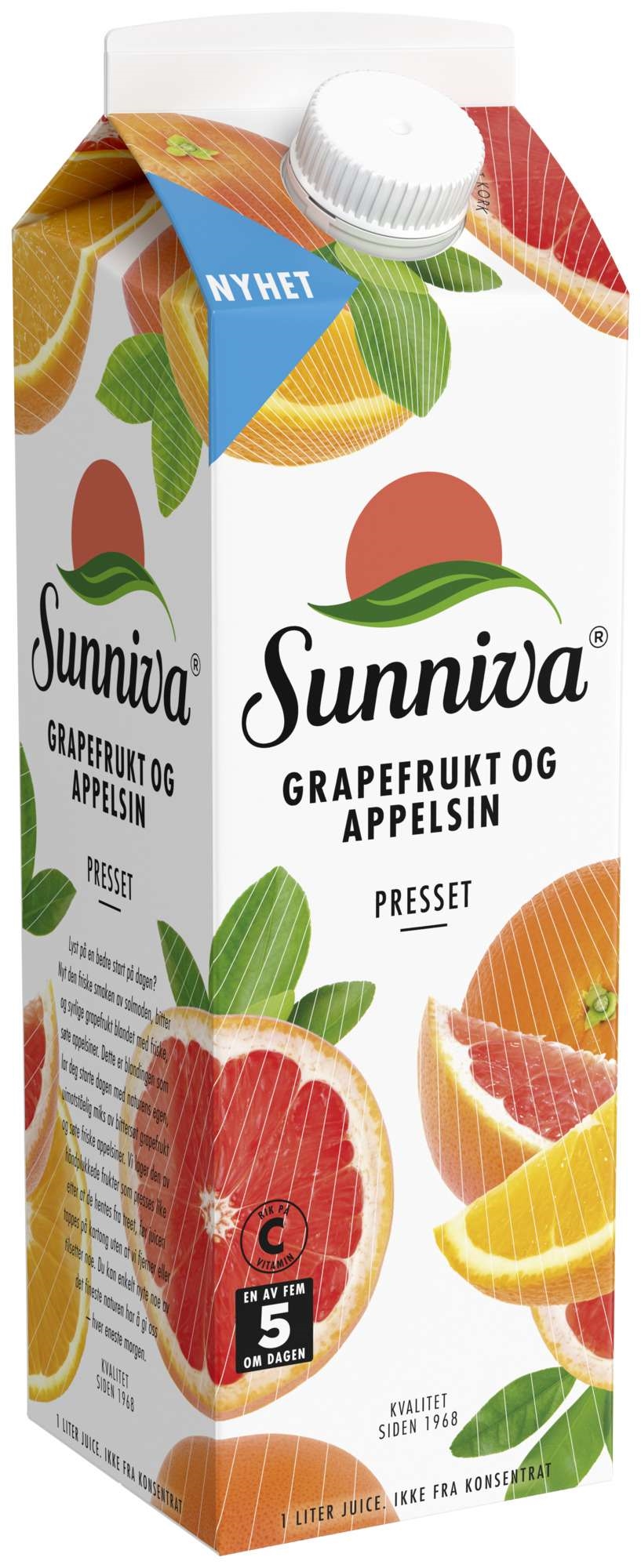 Sunniva grapefruit/orange juice 1l