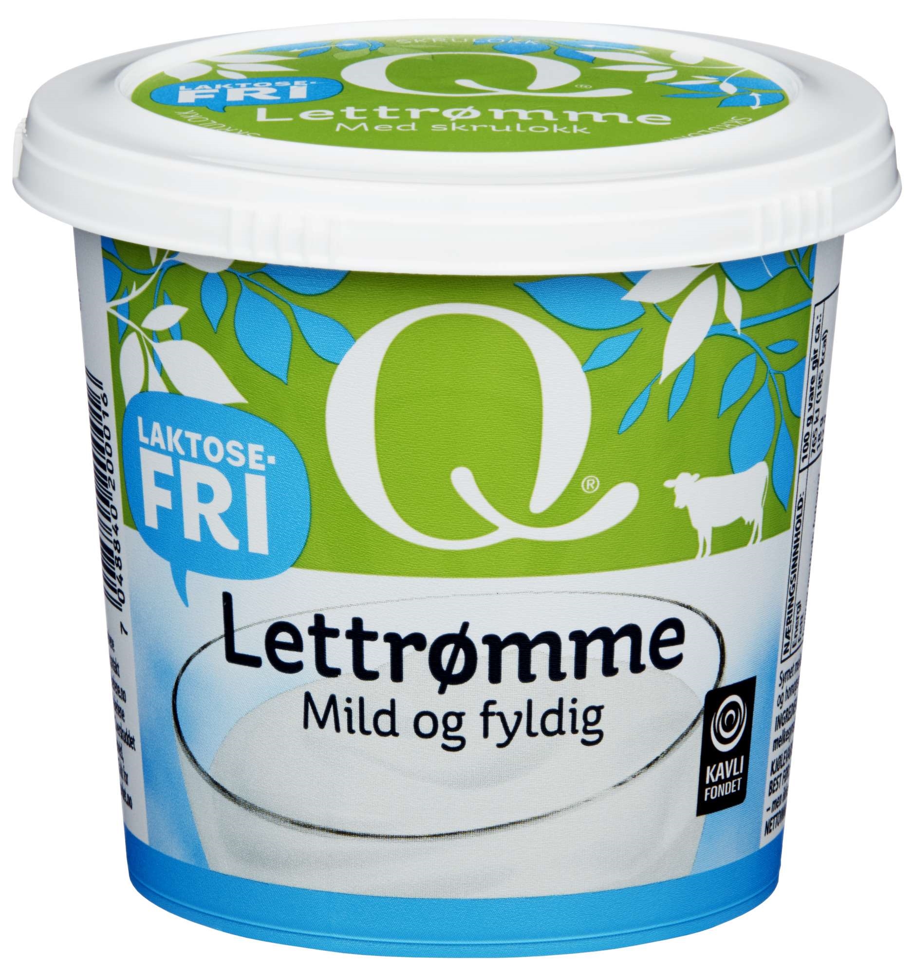 Q-lettrømme laktosefri beger   300g