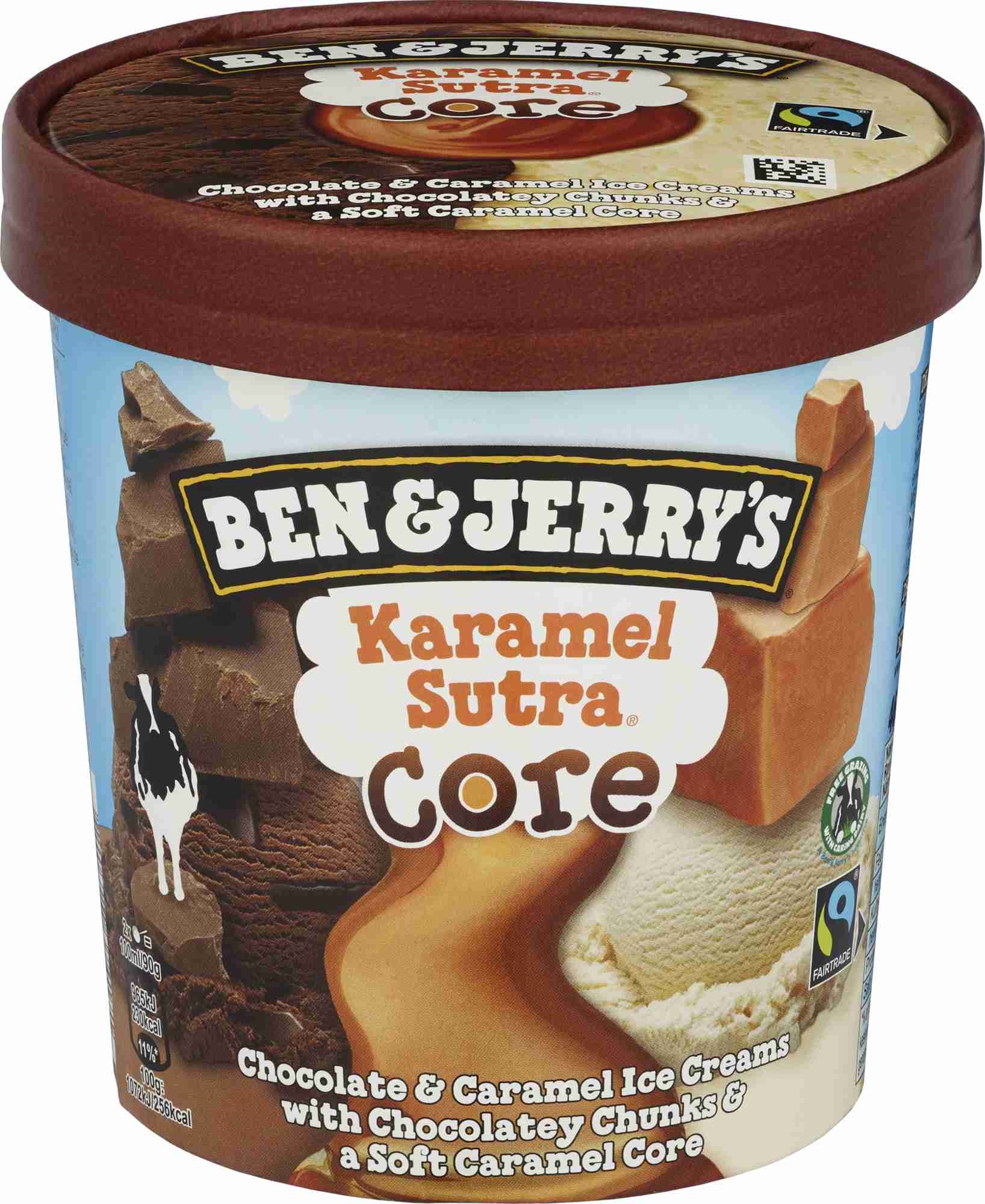 Ben & jerrys core karamel sutra iskrem  465ml