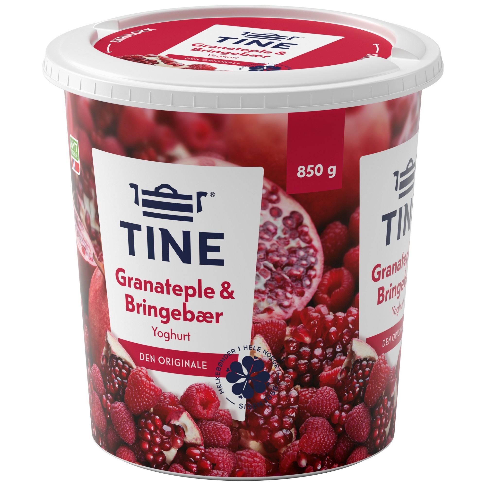 Yoghurt granateple/bringebær 850g
