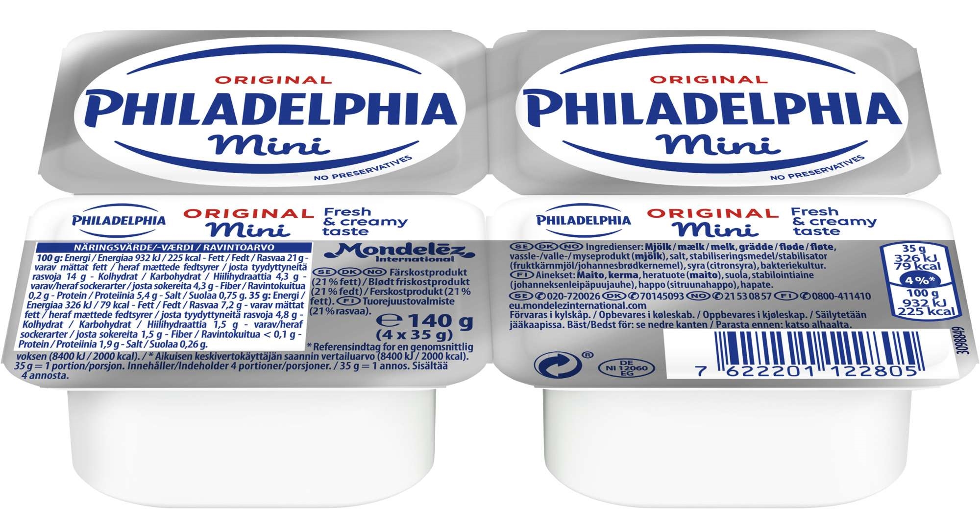 Philadelphia original mini 4x35g 140g