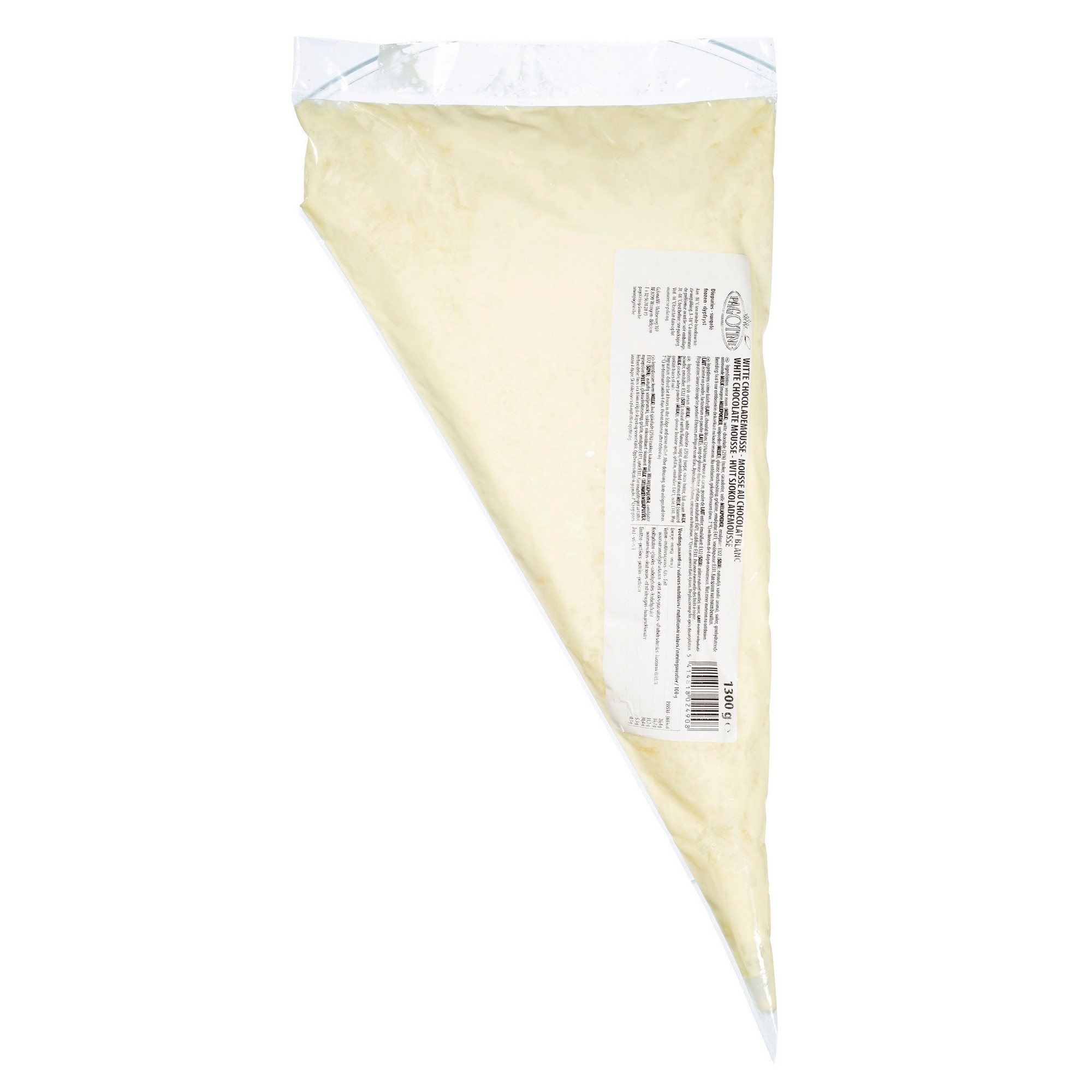 Sjokolademousse hvit belgisk sprøytepose 1300g