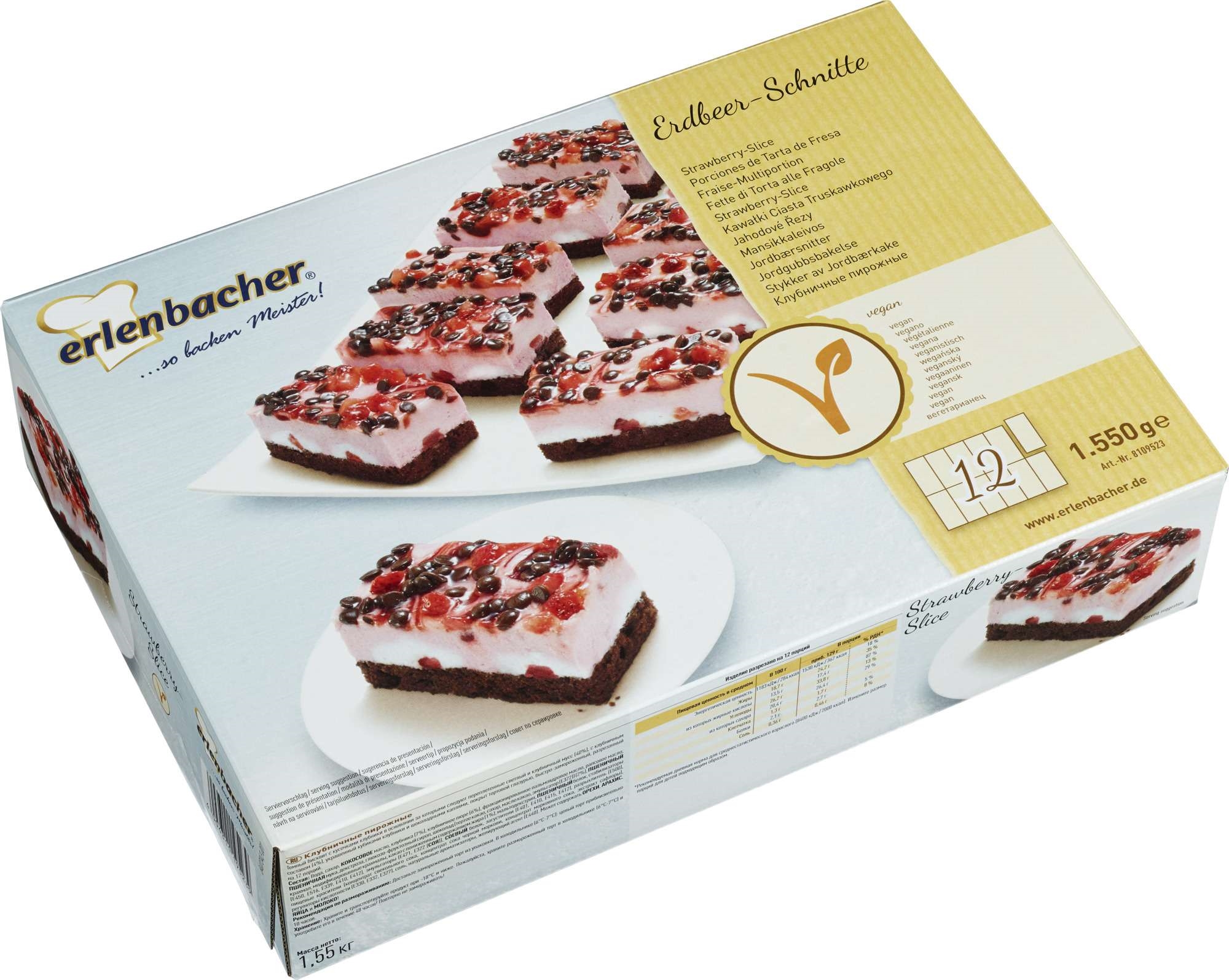 Strawberry slices vegan 1550g
