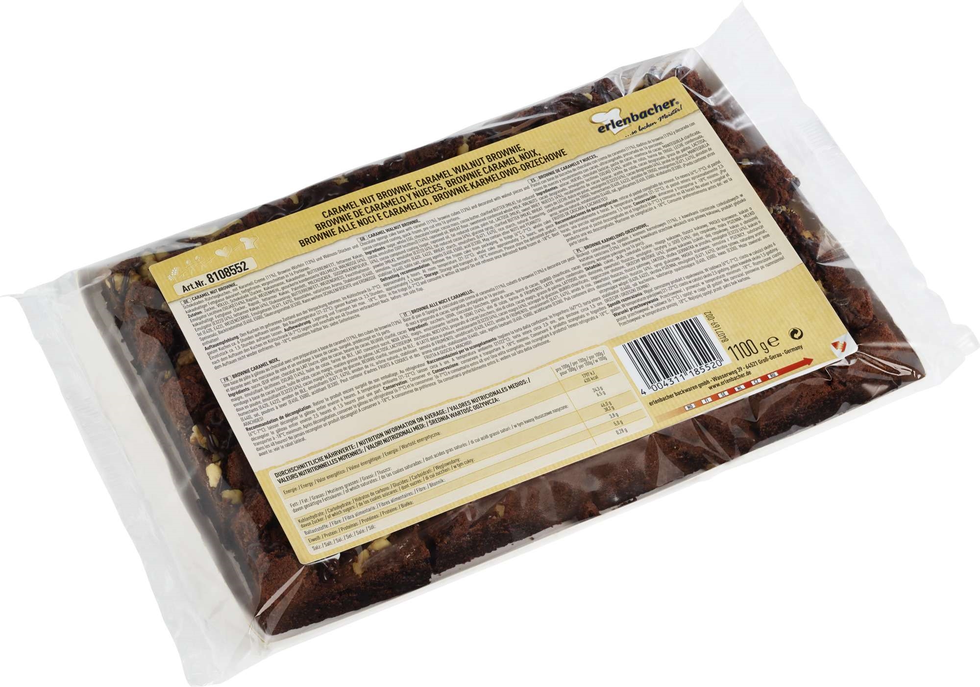 Brownie caramel walnut 16stk