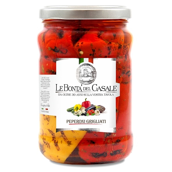 Grillet paprika i olje 1500g
