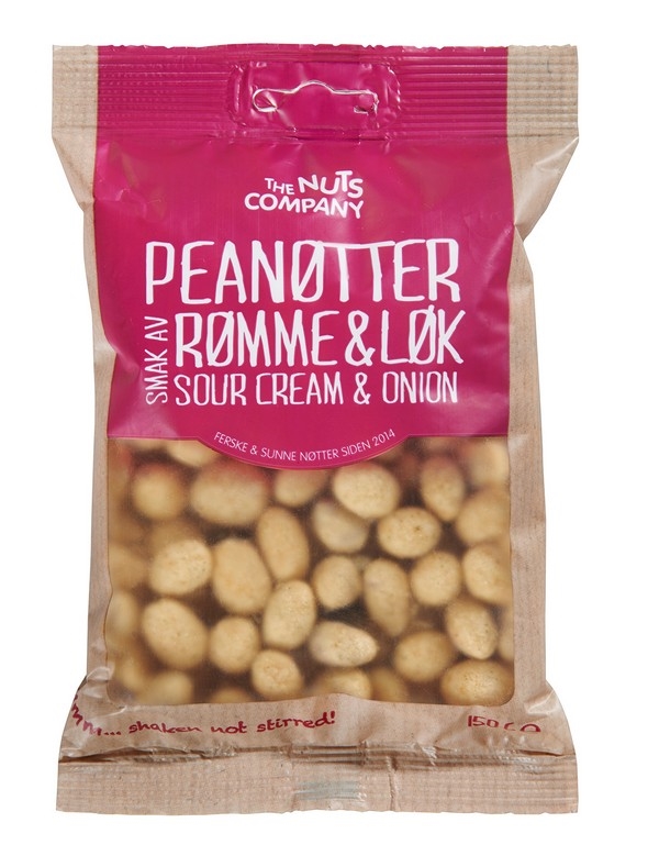 Peanøtter coatede- rømme og løk 150g