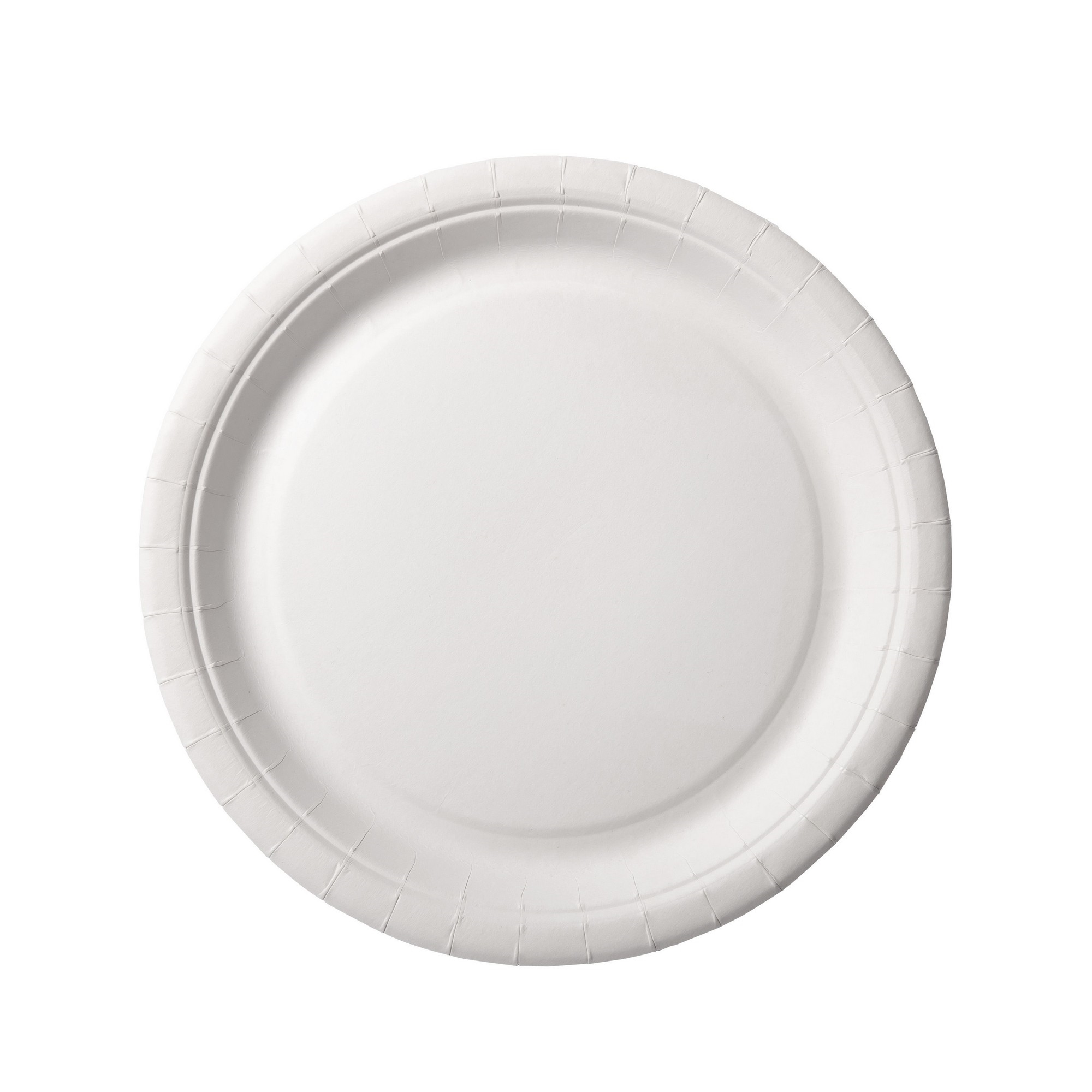 Tallerken papp flat 18cm hvit 100stk