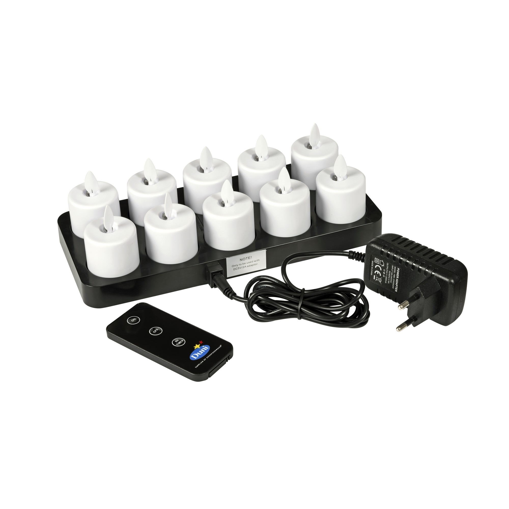 Movingflame led oppladbare lys 10stk