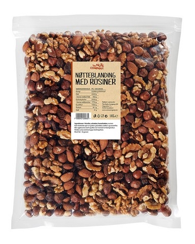 Nøtteblanding med rosiner 1kg