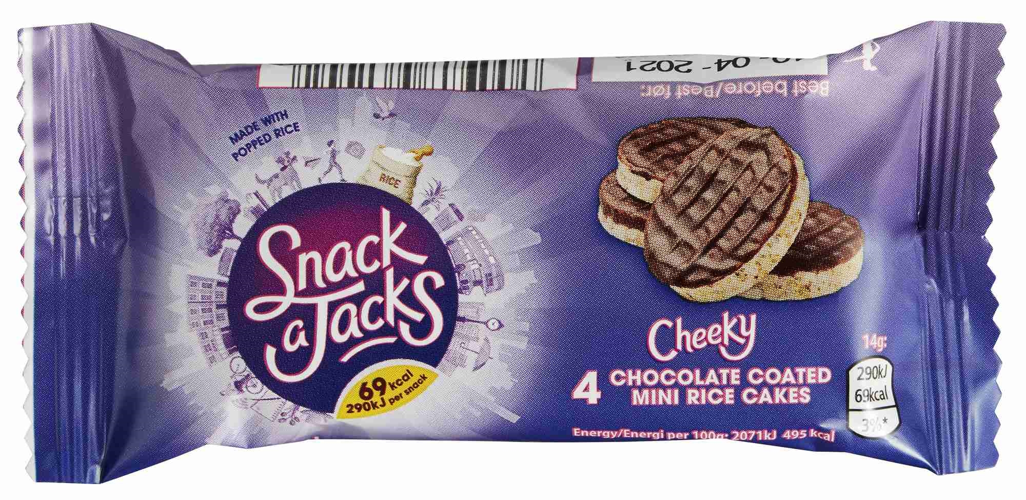 Snack a jacks rice cakes mini chocolate 4pce