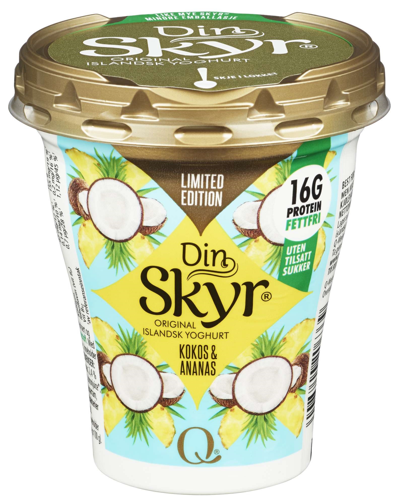 Din skyr kokos & ananas beg 160g