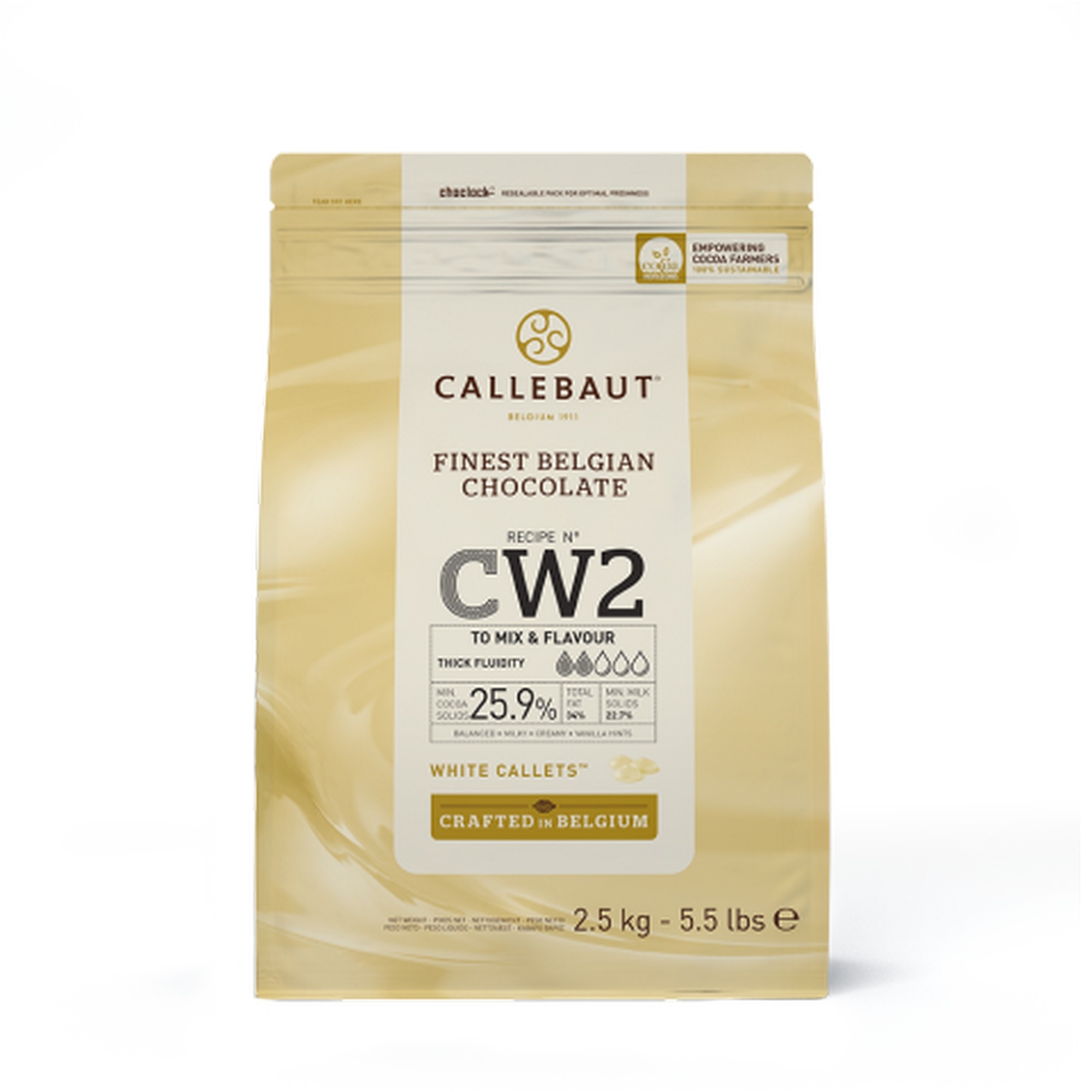 Hvit sjokolade pellets cw2 couverture   2,5kg