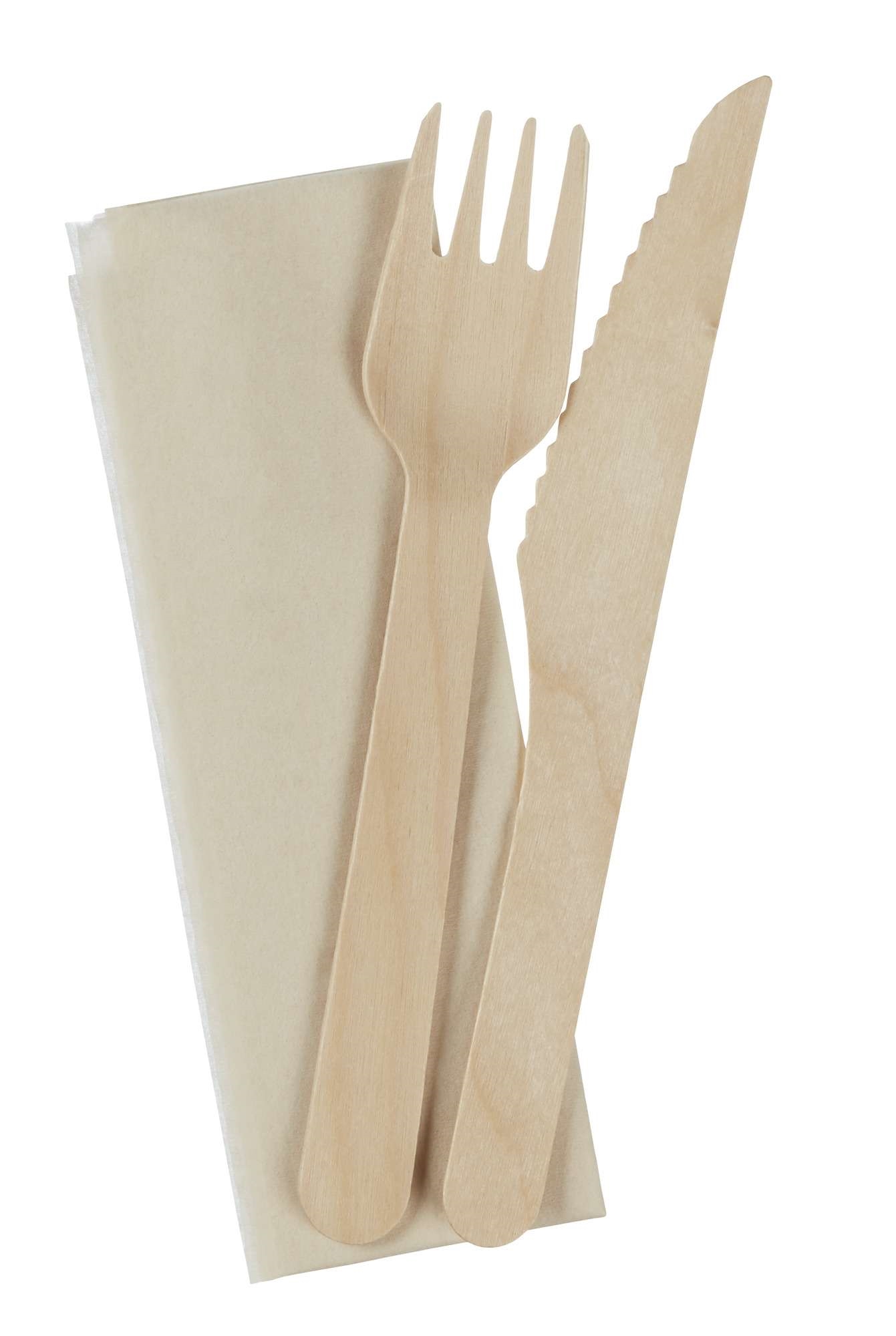 Bestikkpose tre kniv gaffel serviett stk