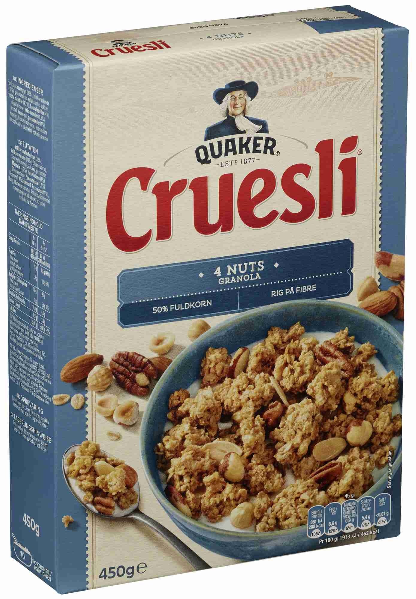 Quaker cruesli 4 nuts  450g