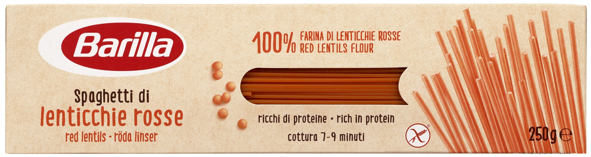 Spaghetti røde linser   250g
