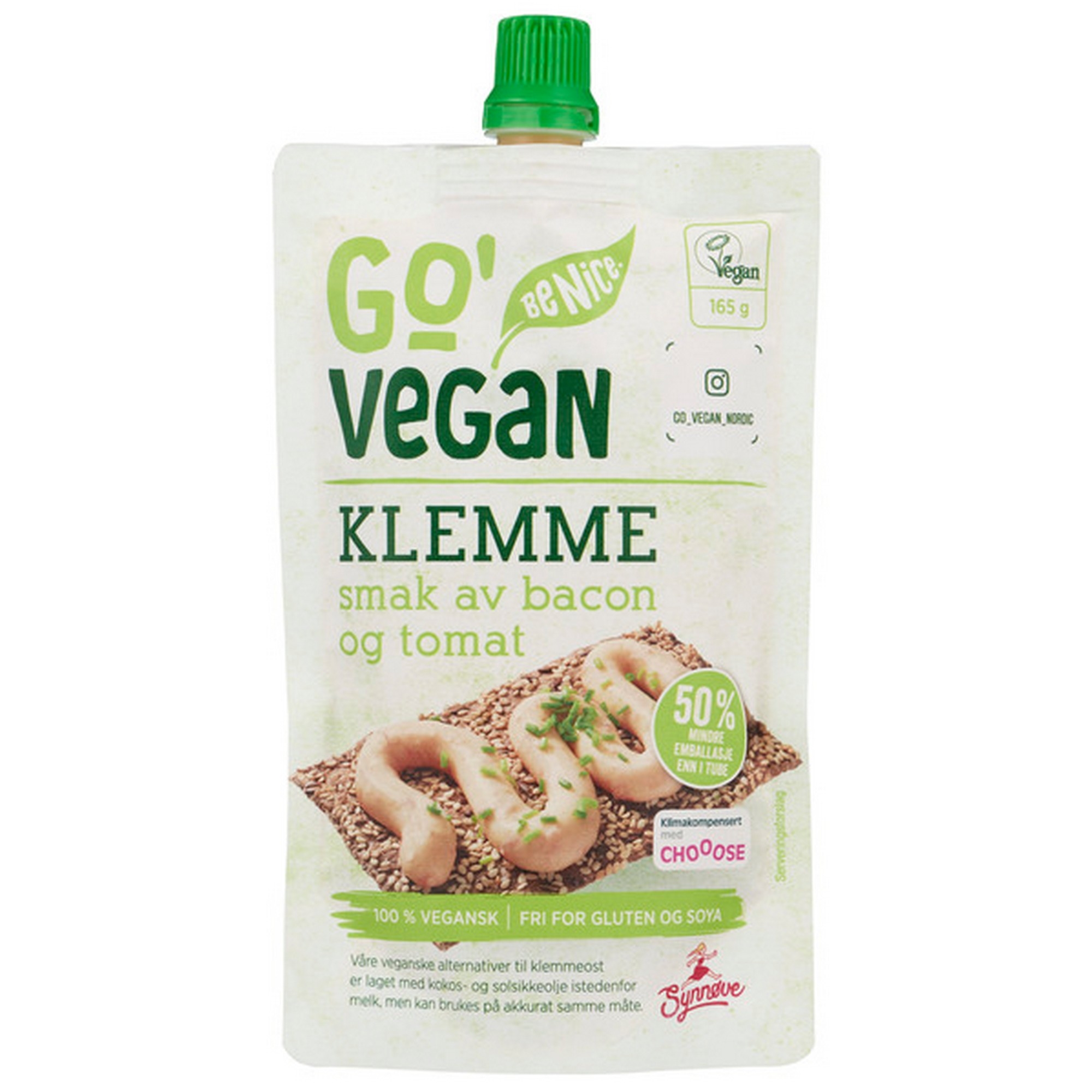 Go'vegan klemme smak av bacon & tomat 165g
