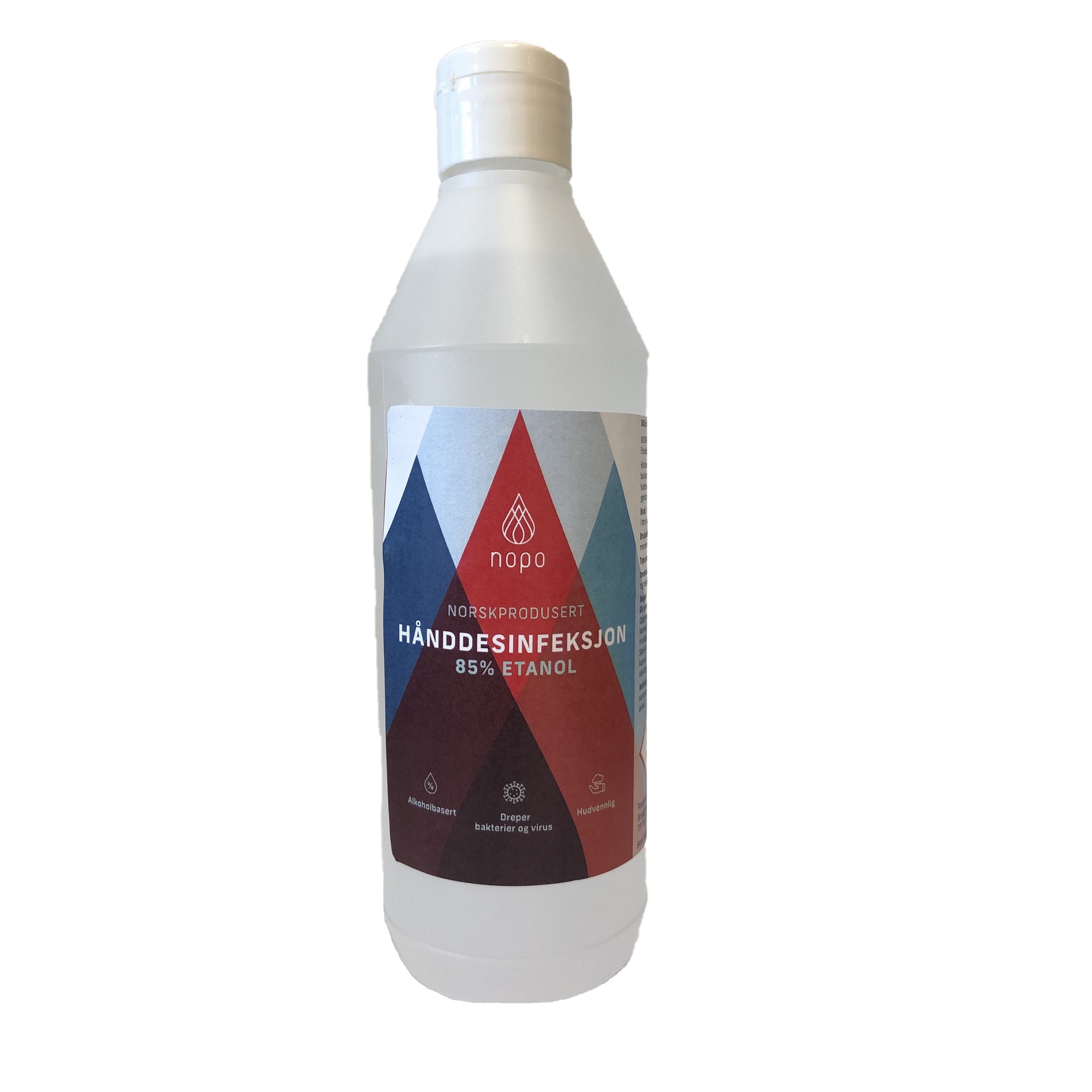 Hånddesinfeksjon 85% etanol norskprodusert 500ml