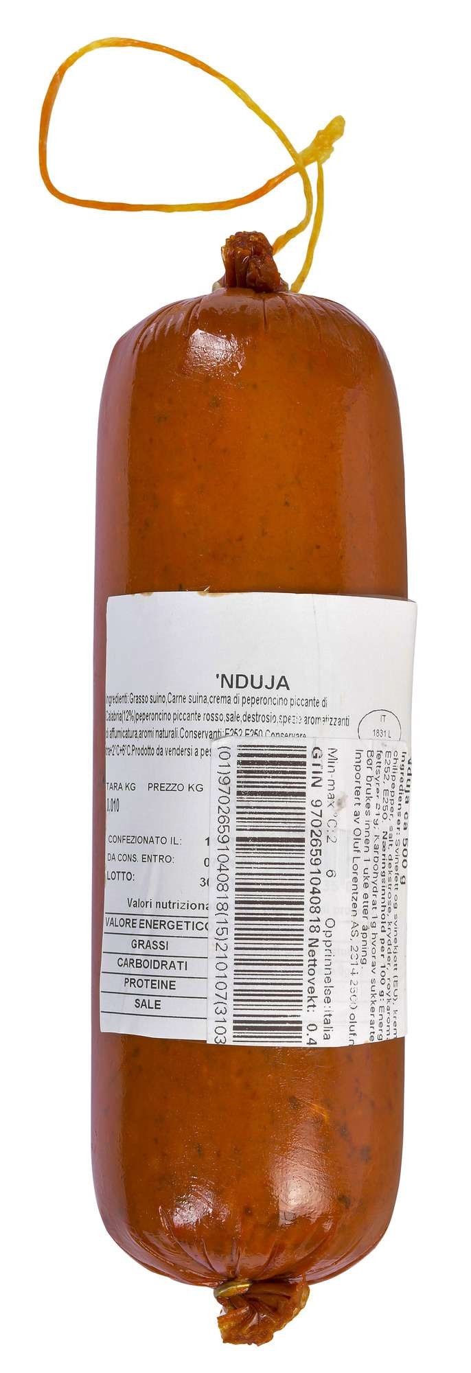 Nduja ca450g kg