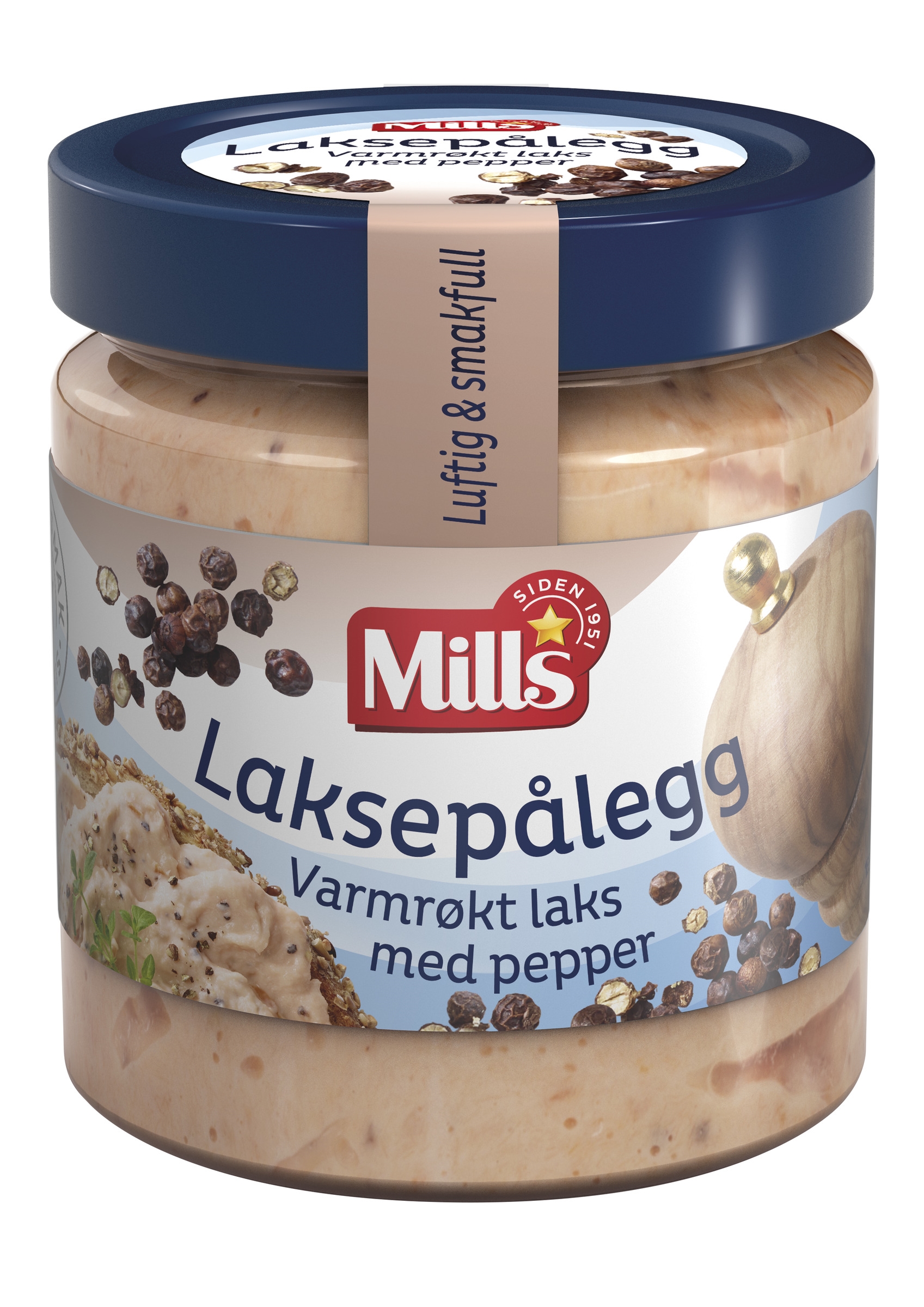 Varmrøkt laks med pepper 165g