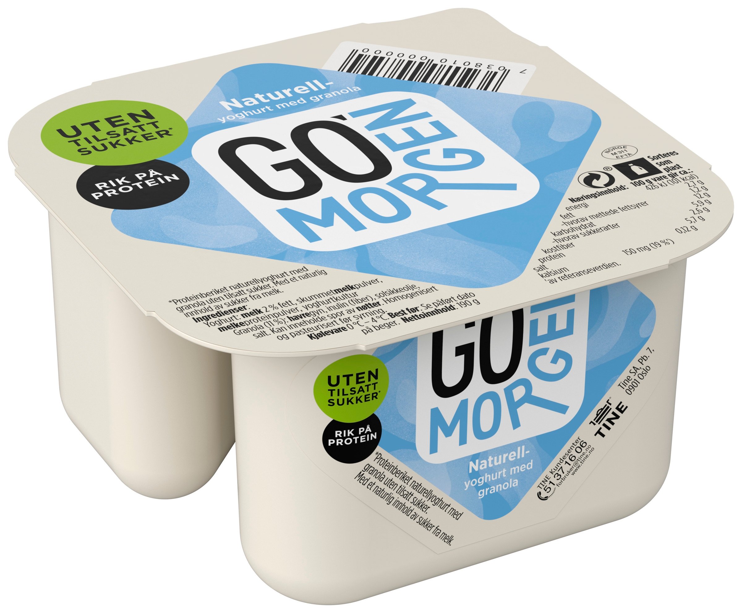 Go morgen naturell uten  190g