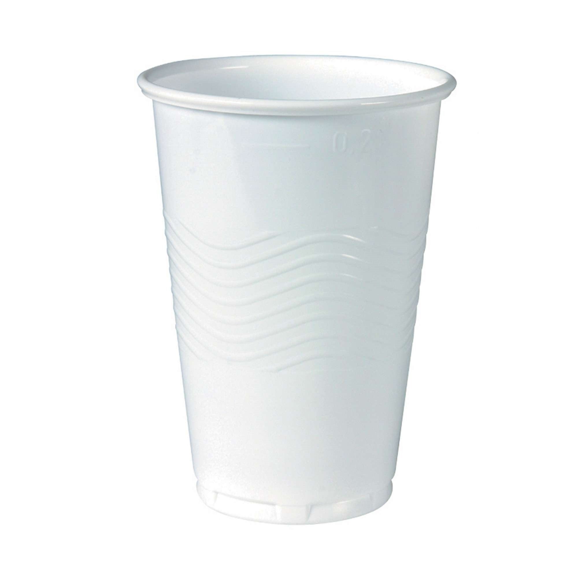 Plastbeger,hvit 180ml 100stk