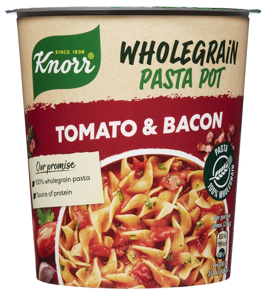 Snack pot wholegrain tomato & bacon  57g