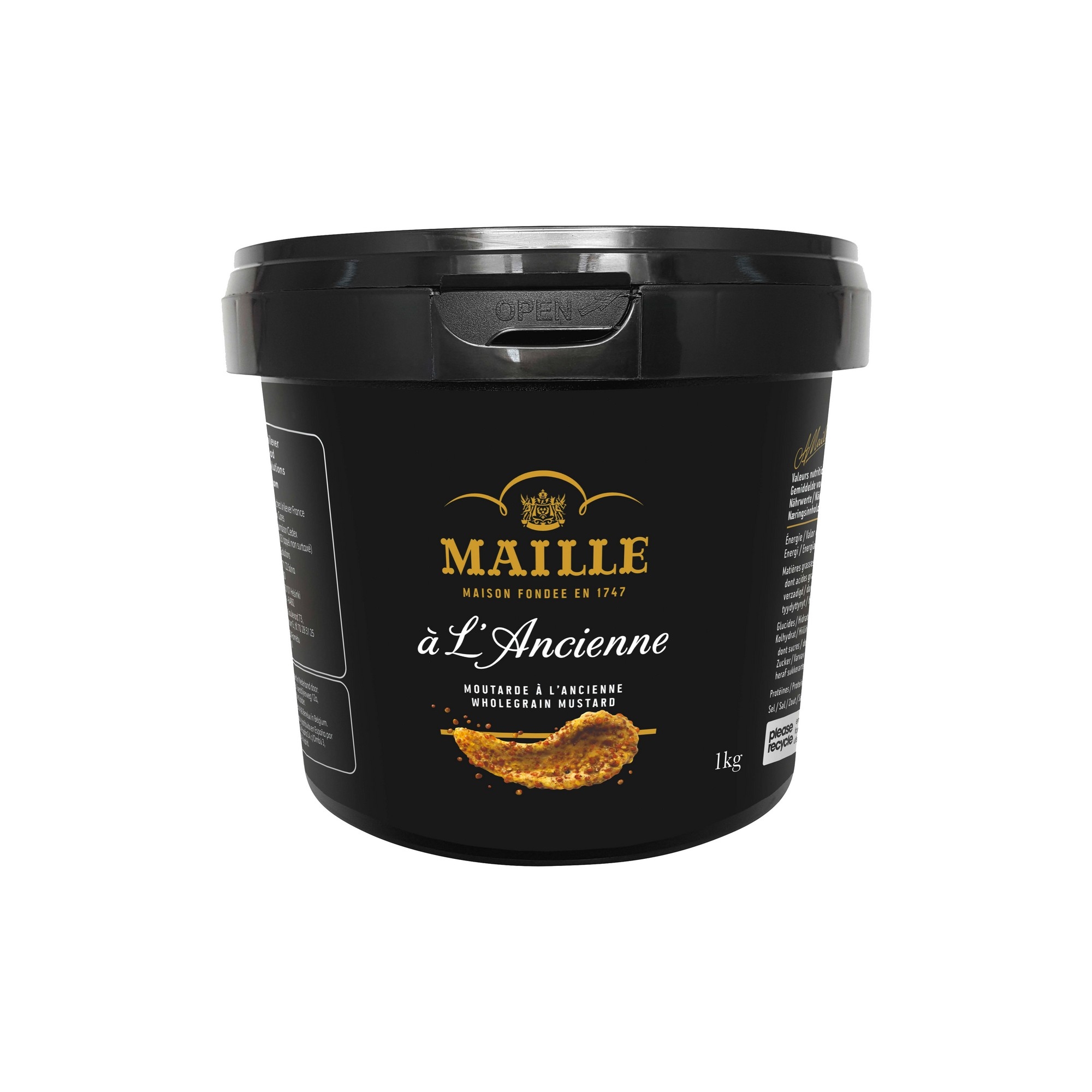 Dijon sennep grov wholegrain oldstyle   1kg