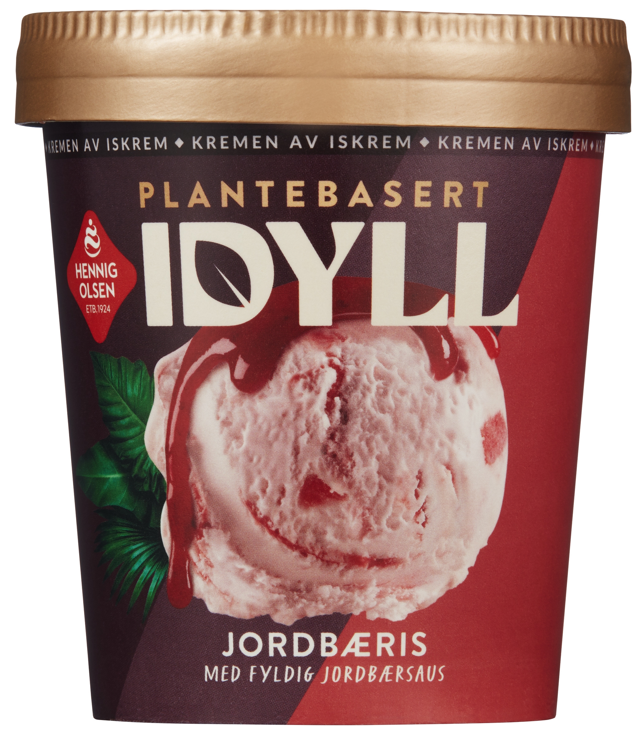 Idyll plantebasert jordbæris i beger   500ml