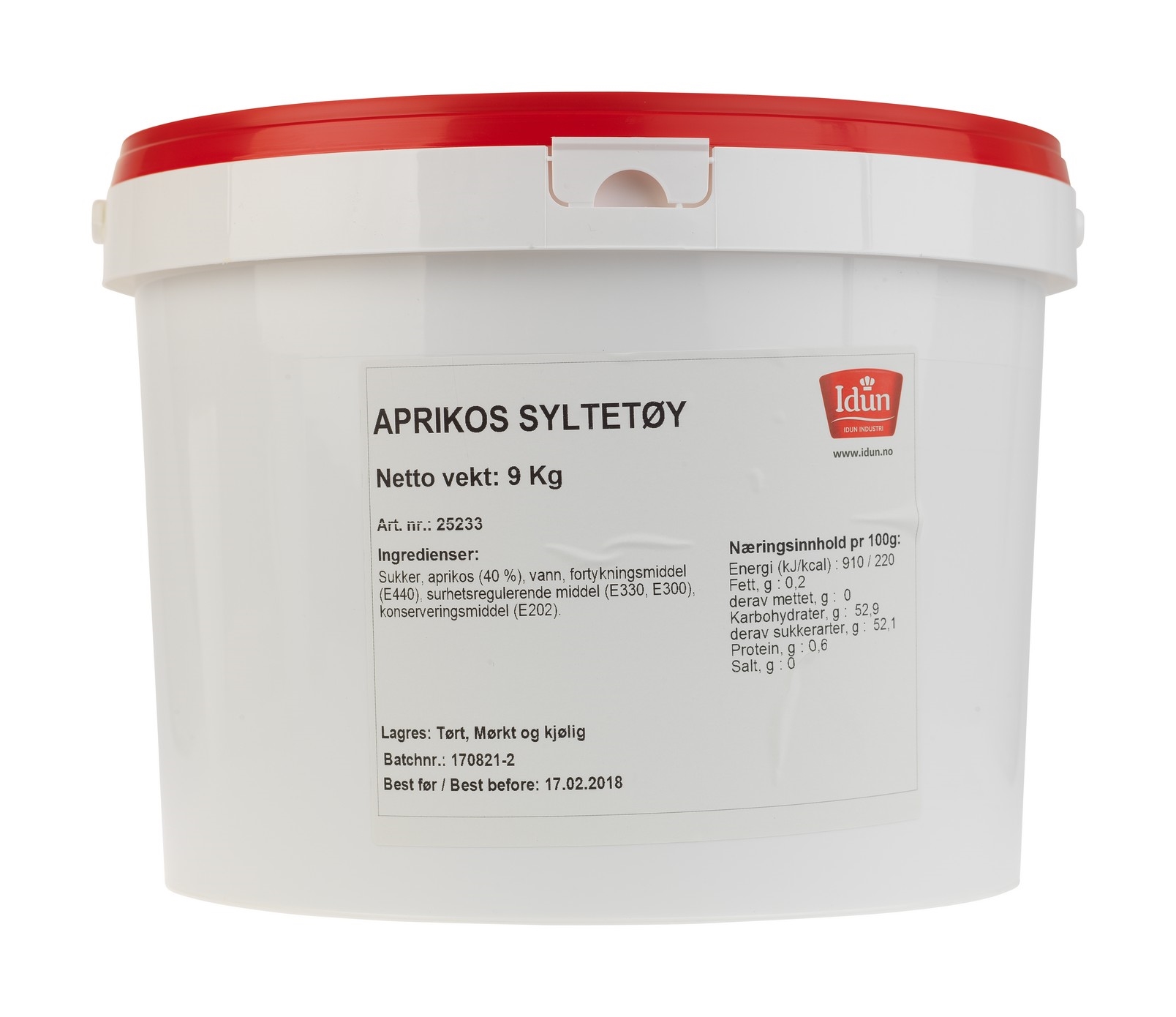 Aprikossyltetøy spann 9kg
