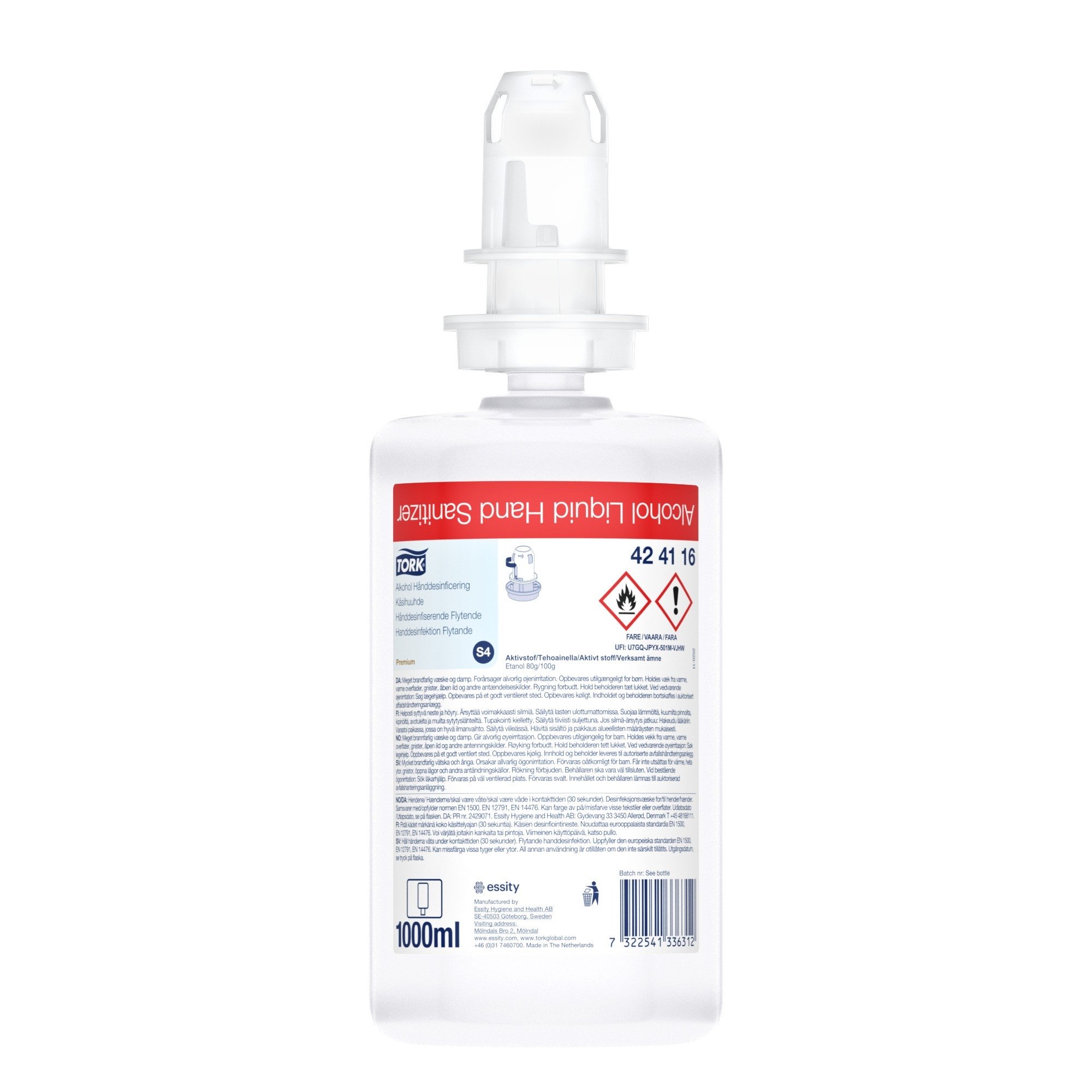 Hånddesinf. alkohol flytende s4   1000ml