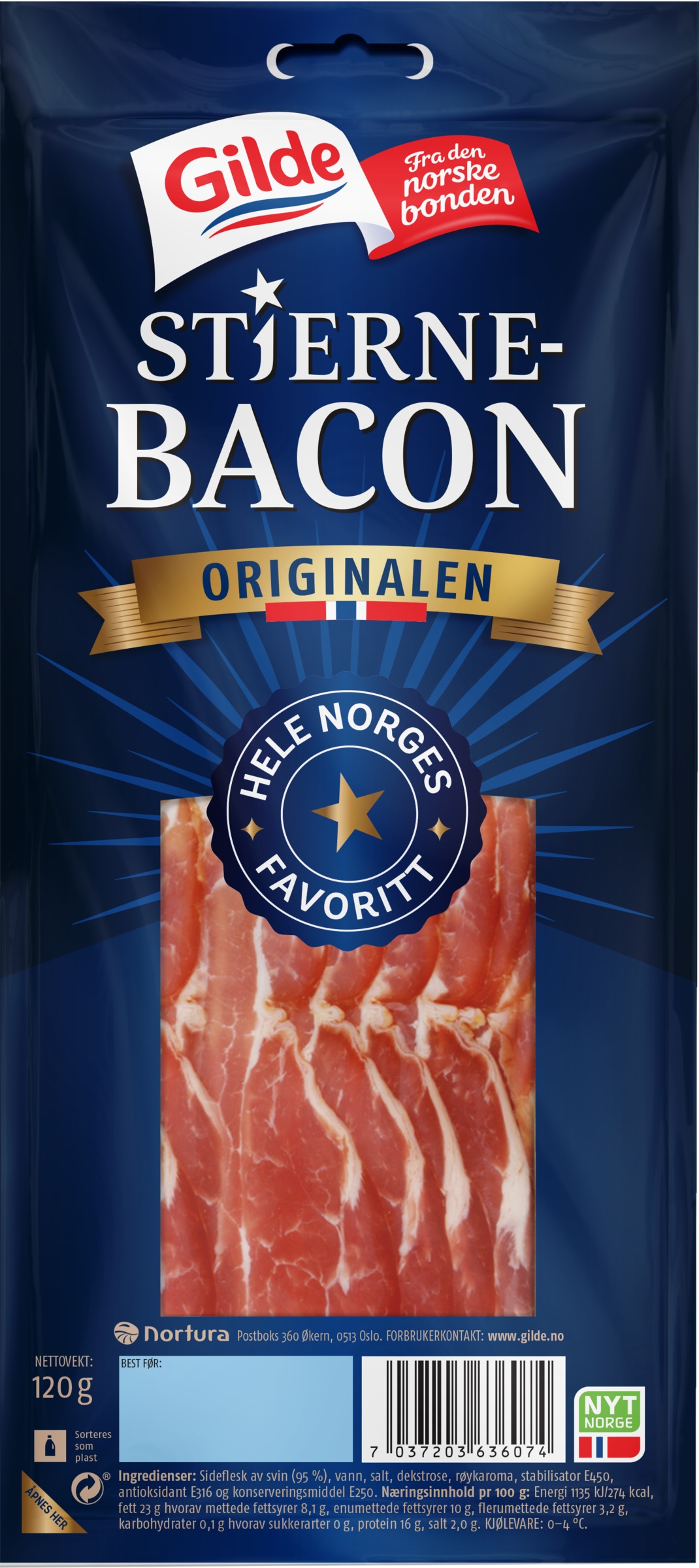 Stjernebacon skivet 120g