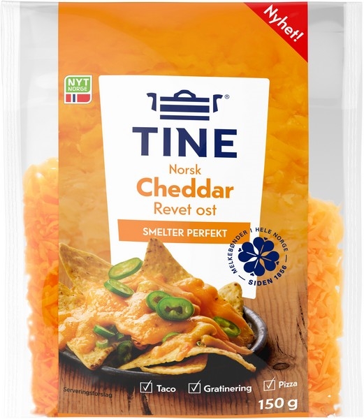Revet norsk cheddar 150g