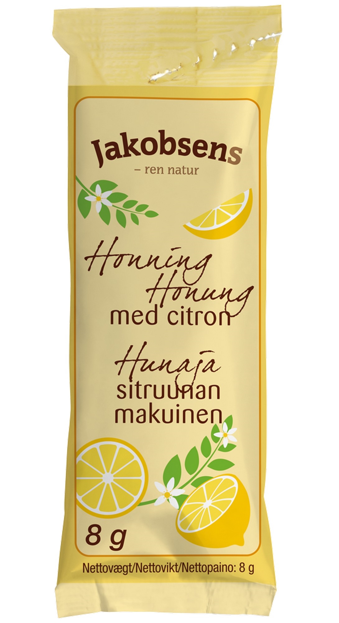 Honning sticks m/sitron porsjonspakning  8g 60stk