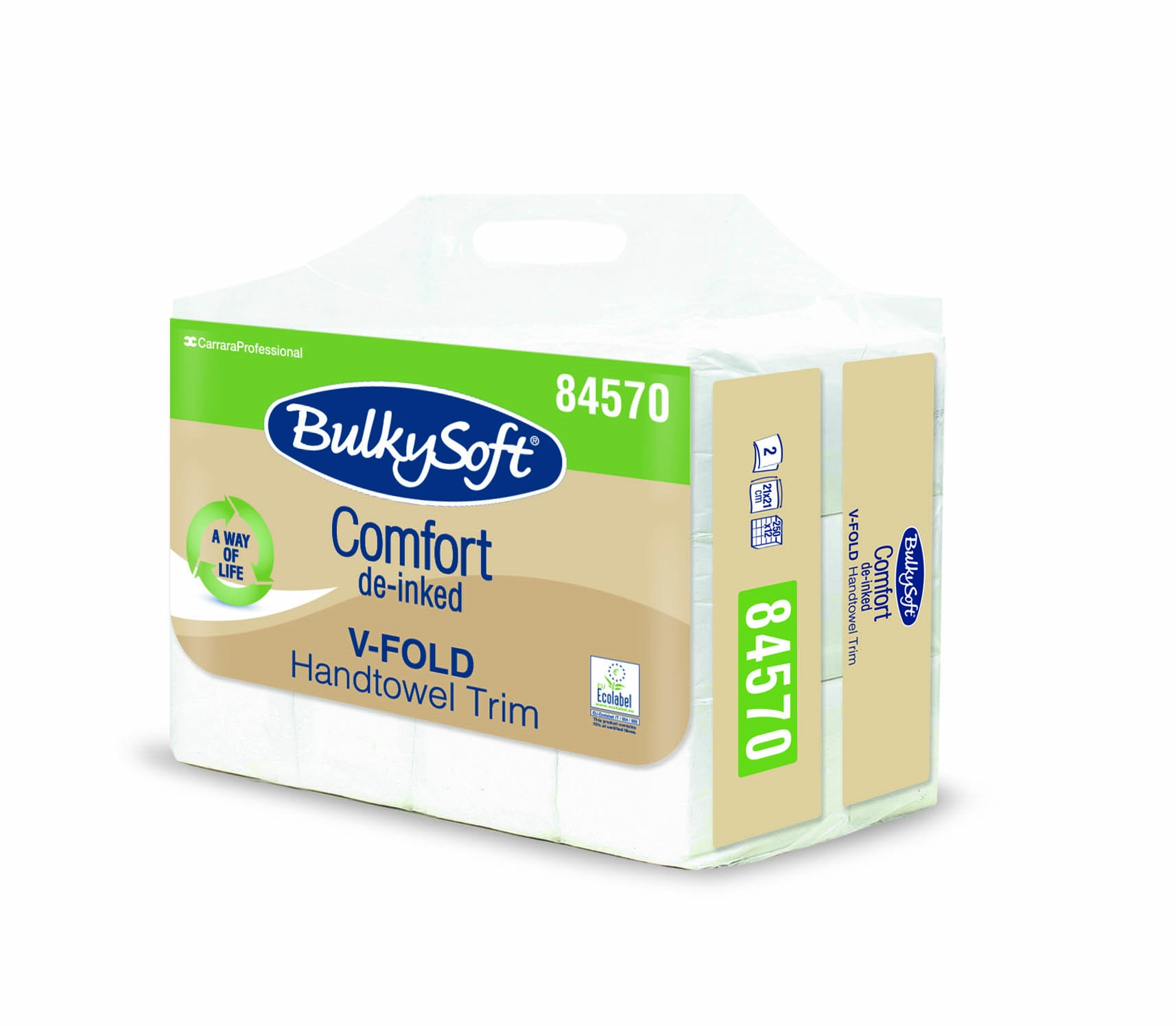 Singelfold easybag v-falset comfort 2lag   12x250stk
