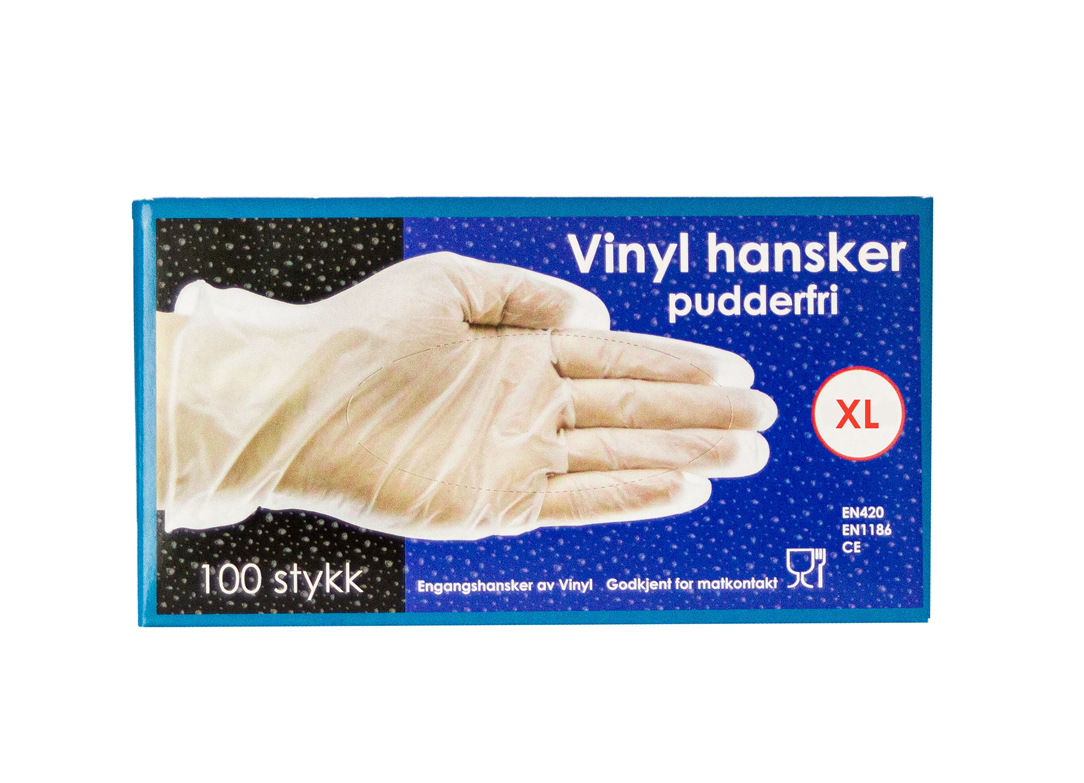 Vinyl engangshansker xl   100stk