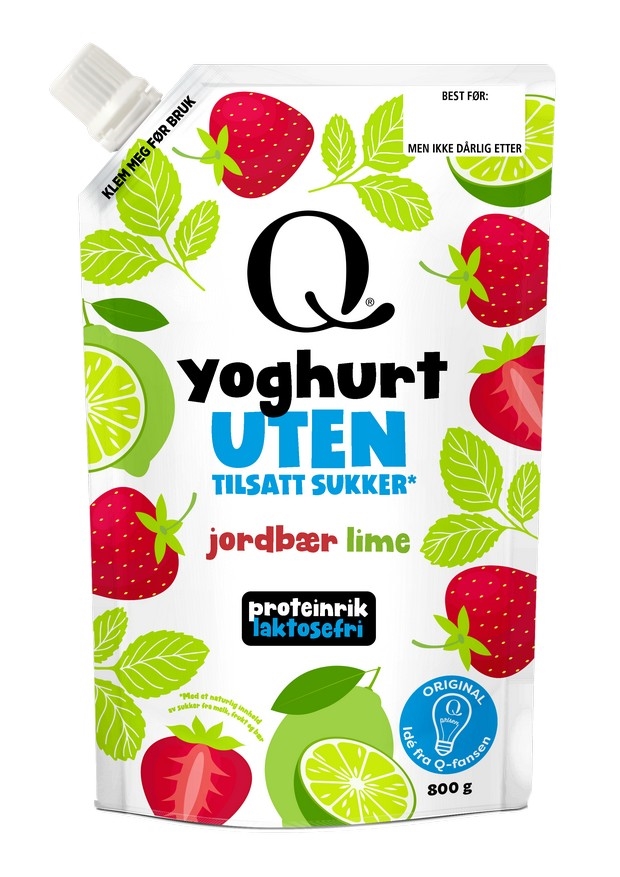 Yogurt strawberry & lime w/o bag   800g