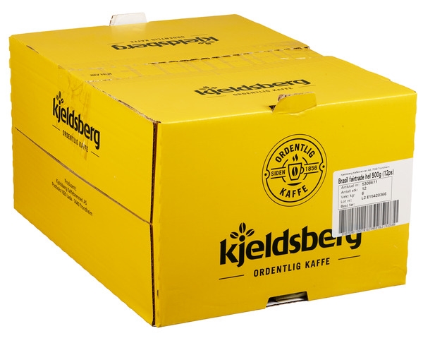 Kaffe brasil hele bønner fairtrade 12x500g
