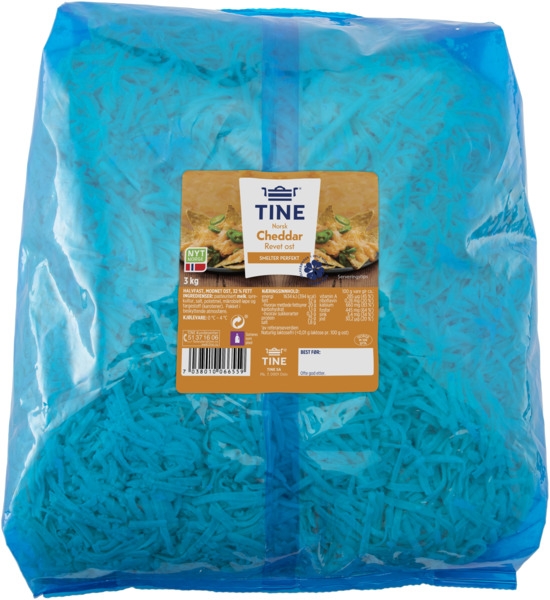 Revet norsk cheddar 3kg
