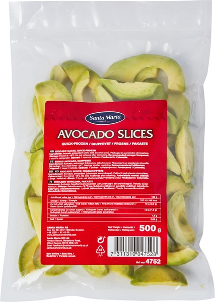 Avokado i skiver 500g