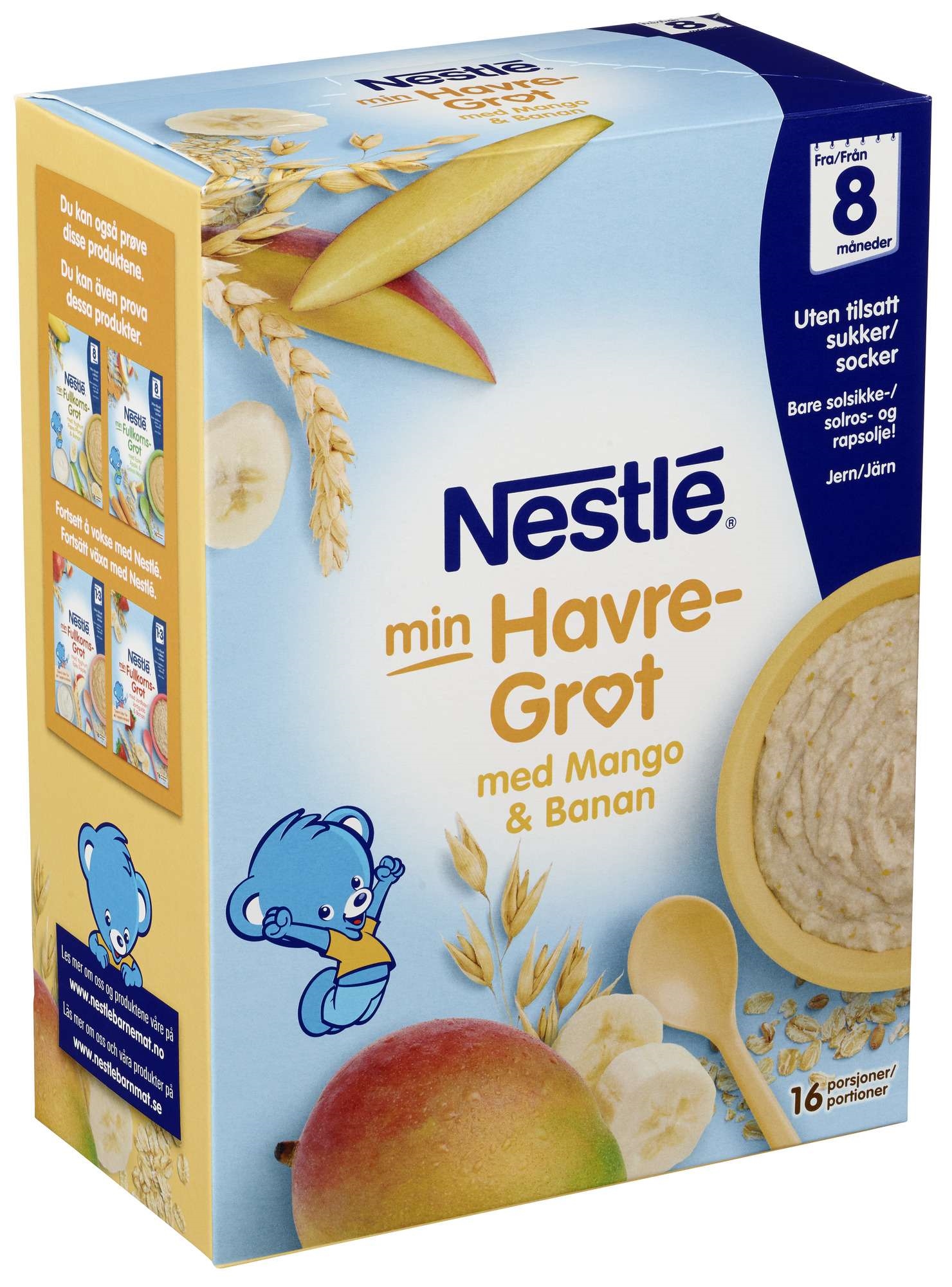 Min grøt havre banan mango 8m 480g