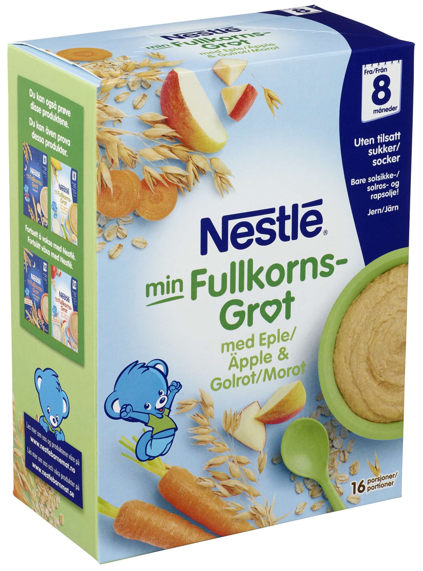 Min grøt wholegrain apple carrot 8m   480g
