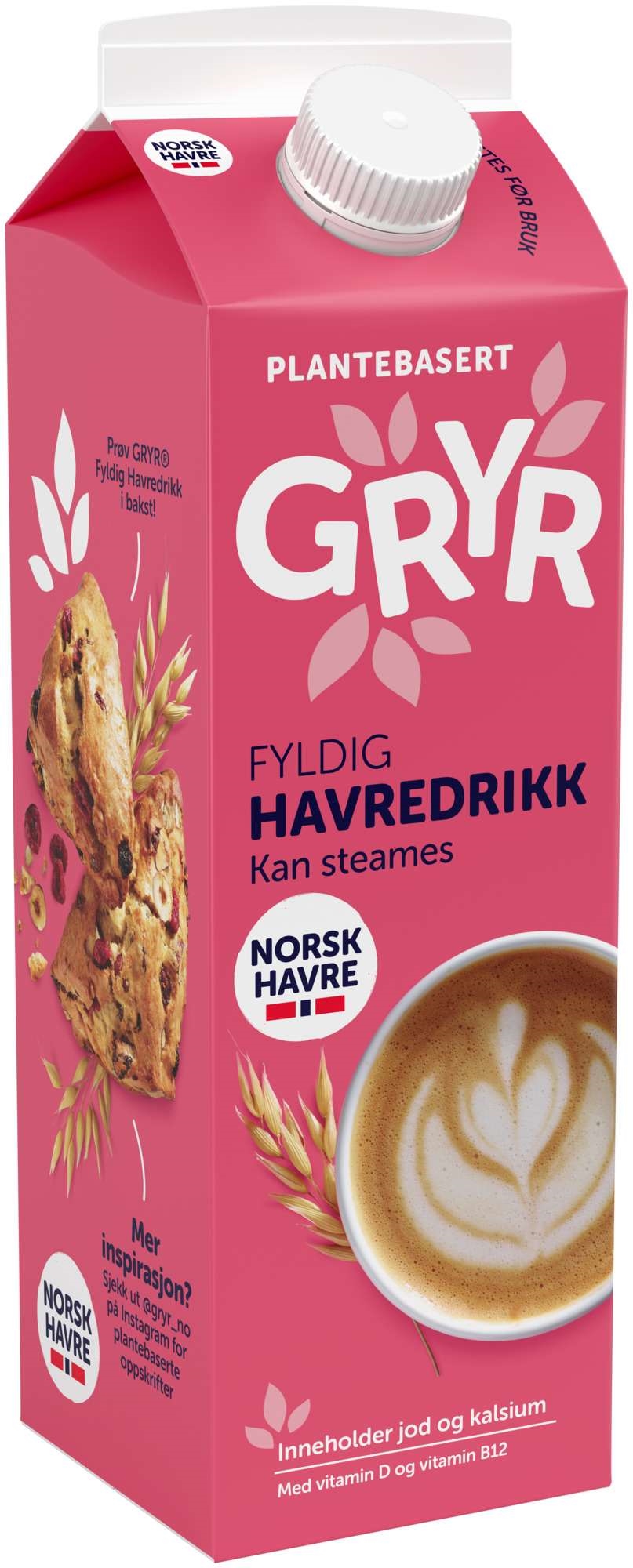 Gryr havredrikk fyldig 1l