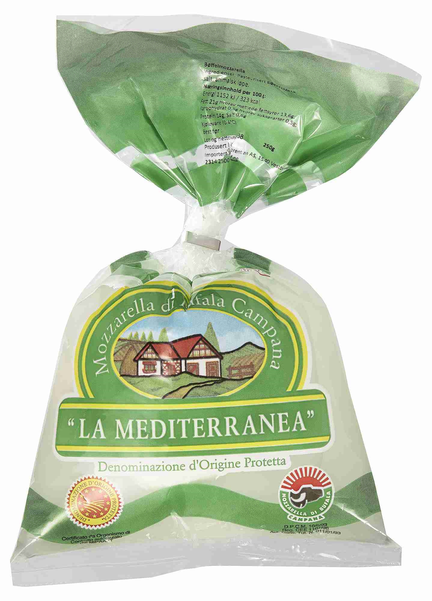 Mozzarella di bufala fersk dop 250g