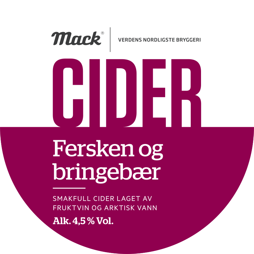 Cider fersken/bringbær keykeg 4,5% 30l