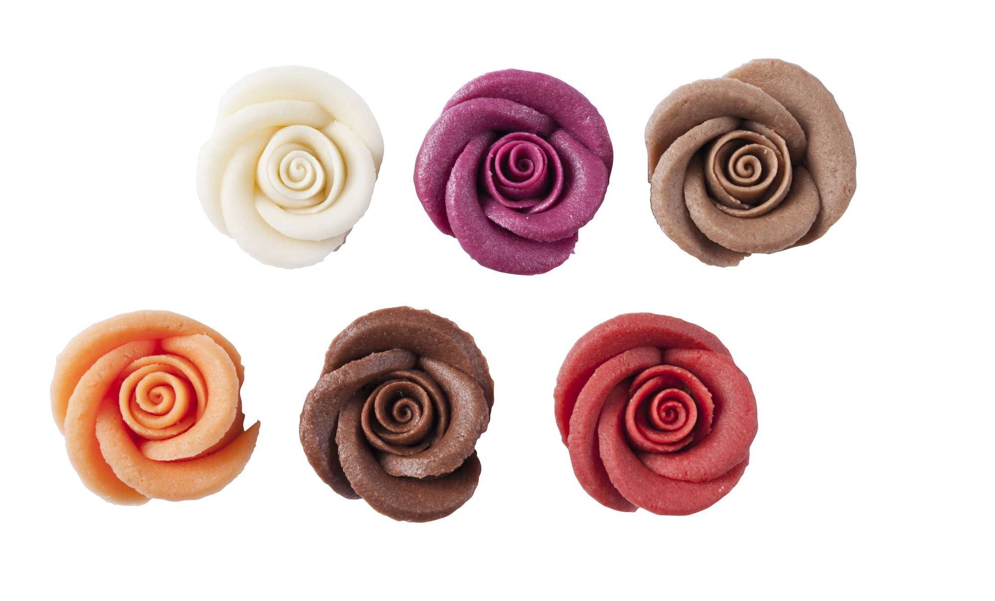 Marzipan roses 6 colours   24x13g