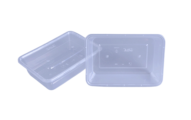 Micro rectangular beger + lid 650ml 50stk