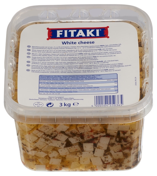 Fitaki (feta cheese) diced in oil 3kg