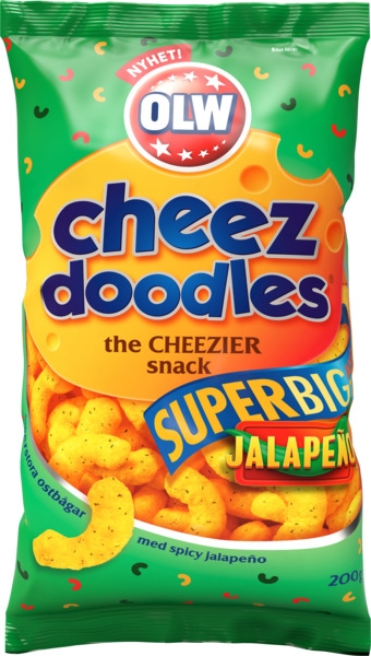 Olw super cheez doodles jalapeño 200g