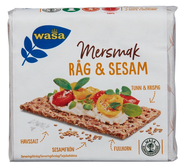 Wasa mersmak crispbread rye&sesame  245g